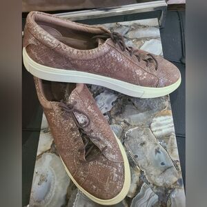 J/SLIDES NYC Textured Brown/silver Sneakers